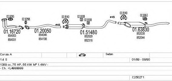 MTS C250271005406 Exhaust System